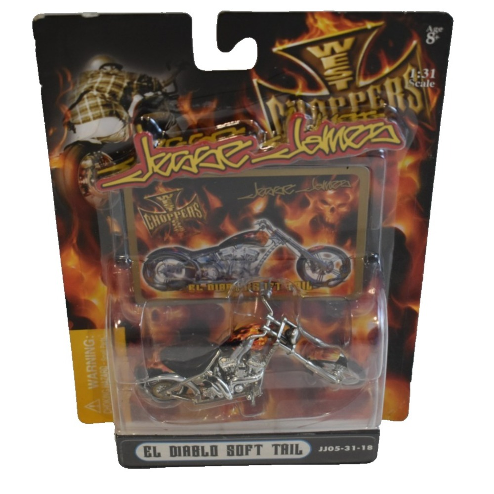 2004 Jesse James West Coast Choppers El Diablo Soft Tail JJ05-31-18 1:31 Scale